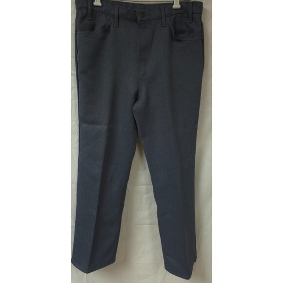 Vtg Levis 517 Mens 38X32 Grey Dacron Polyester Bootcut Western Dress Pants USA - Picture 1 of 11